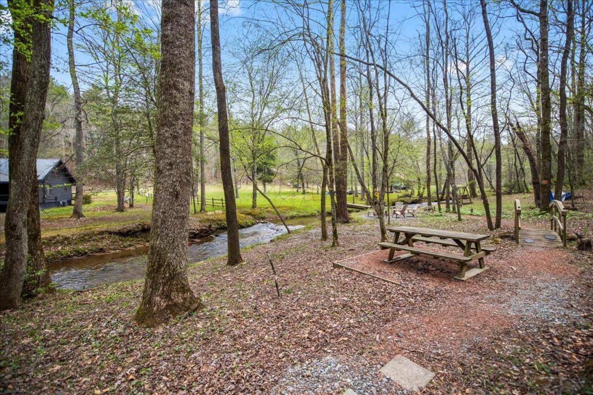 Cozy Cabin Beside Briar Creek, Fire Pit, Wifi Villa Ellijay Exterior foto